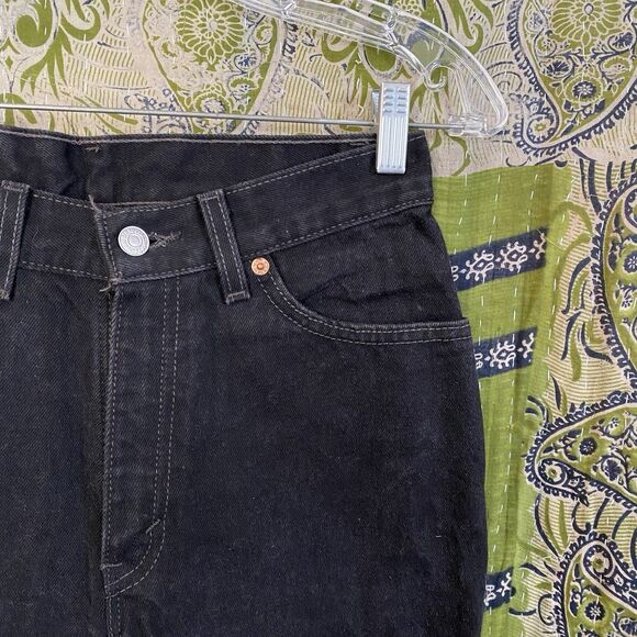 Vintage 1999 Black Denim Levis 512 Jeans Size 9 JR - Picture 3 of 16